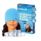 IceBeanie Migraine Relief Cap, As Seen on Shark Tank, Soft & Stretchy Gel Tension Headache Relief Cap, Extended Cooling Hangover Ice Hat, Odorless Head Wrap Ice Pack Wrap, Headache Migraine Mask