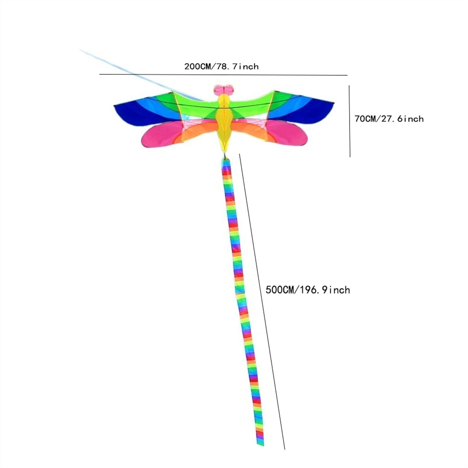 Leicht zu Fliegende Drachen Langer Schwanz Drachen Erwachsener Big Kite Set Einfach zu fliegen Kite Großer Erwachsener im Freien Sport großer Spielplatz Kite Beach 5 Meter Drachen für Spiele im Freien