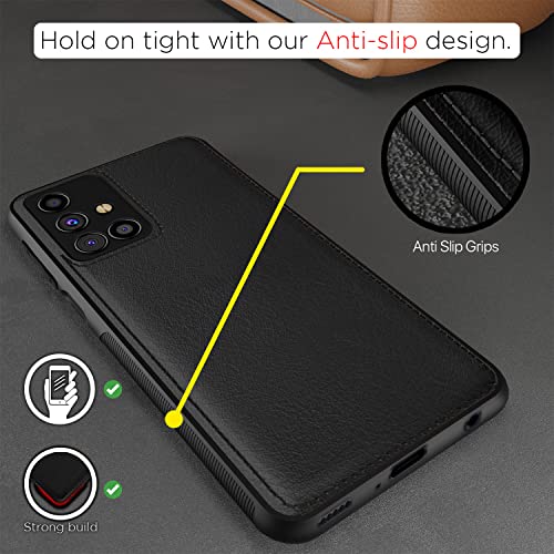 Image of Pikkme Samsung Galaxy M31s Back Cover | Pu Leather | Soft Touch | Raised Edges | Bumper Case for Samsung Galaxy M31s (Black)
