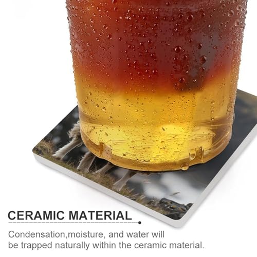 Dessous de verre pour table basse en céramique et liège absorbant - 5