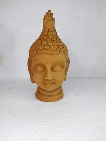 Jyothi Clay Buddha Face Aquarium Decorative Items(Brown)