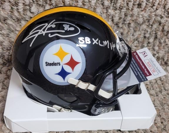 Autographed Hines Ward "SB XL MVP" Pittsburgh Steelers mini helmet with JSA Witness COA