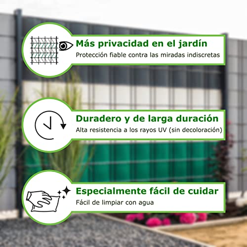 Rollo aislante para balcones verde de 50 metros con tiras de sujeción 5