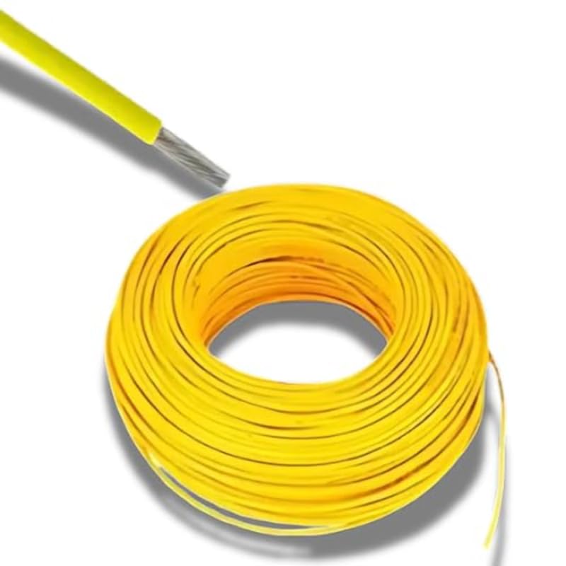 Lapras 𝟏𝟓 𝐘𝐞𝐚𝐫𝐬 𝐖𝐚𝐫𝐫𝐚𝐧𝐭𝐲 10 Meter 4mm Premium Copper Wire Cable,PVC Insulated Electrical Wire High Conductivity for Safe & Reliable for Industrial & Domestic Wiring Uses - (Yellow)-image-20
