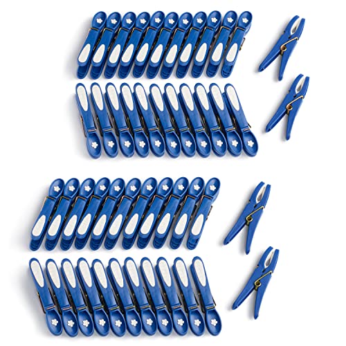 Pinza Flor (48 Piezas, Classic Blue-Blanco) de culiclean