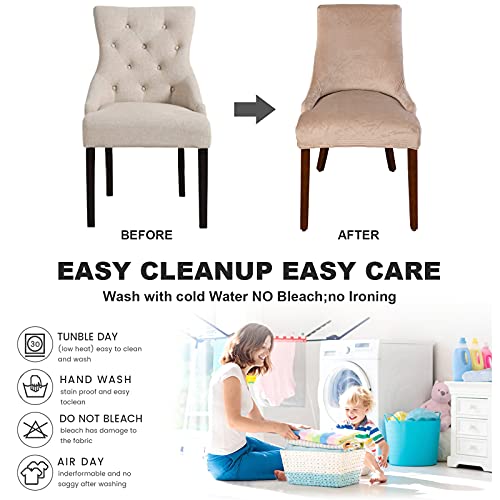 Mifxin Velvet Wingback Chair Cover Slipcover Stretch Washable Arm Chair Protector Seat Cover For Dining Room Banquet Home Party Decor thumb #8