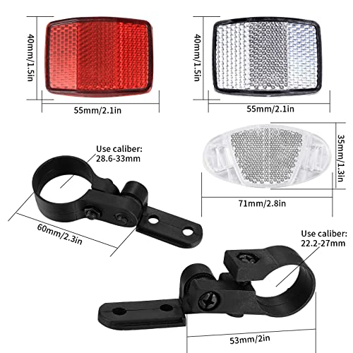 image for Siyurongg Bike Front and Rear Reflectors Kit, Bicycle Wheel Spoke Refl