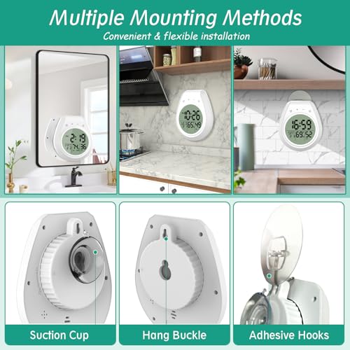 Wisoee JS-2710 Digital Shower Clock Waterproof thumb #3