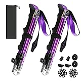 HUGSEE Trekking Poles Collapsible Hiking Poles for Women Upgraded Thickened Aircraft-Grade Aluminum