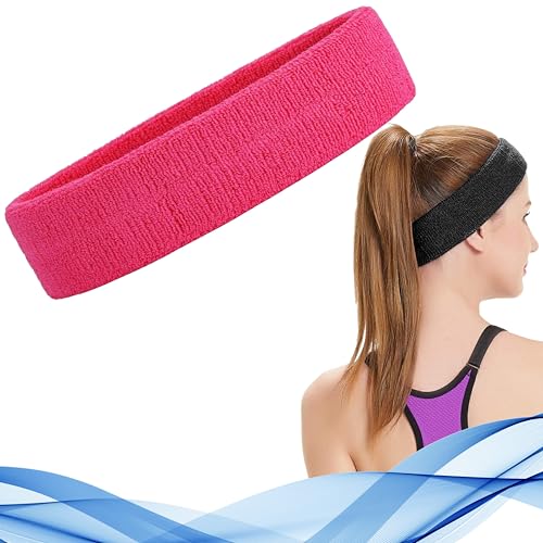 Fascia per Capelli Taglia Unica Unisex ottima per il sudore ed attività sportive. Vari colori. Abbina anche i polsini. Per attività sportive quali tennis, palestra, corsa. (Fascia Rosa)