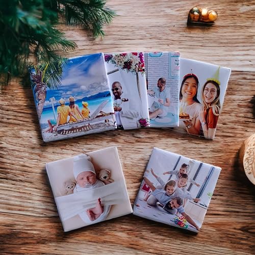 Set of 6 Custom Photo Magnets, Personalized Gifts, Holiday Keepsa...