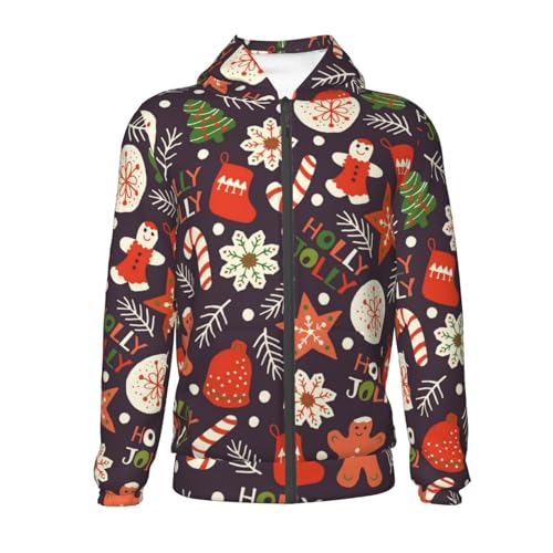 Winter Holiday Christmas Kids Pullover Hoodies Boys Zip Up Sweatshirts Girls Athletic Clothes with Pocket2