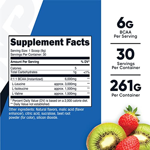 Nutricost BCAA Powder (Strawberry Kiwi, 30 Servings) - Optimal 2:1:1 Ratio - Image 3