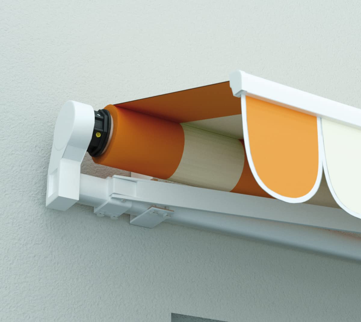 Schellenberg 20273 Markisenmotor Standard 40 Nm für 65 mm Wellen, max. 18 m² Markise, inkl. Adapter für Markisenwellen mit 78 mm Durchmesser