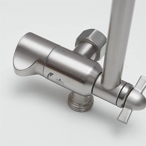 Miniatura 6 de Grifo de sistema de ducha de baño de 8 pulgadas, cabezal de ducha de alta presión, cabezal de ducha de mano de 7 rociadores con brazo de extensión