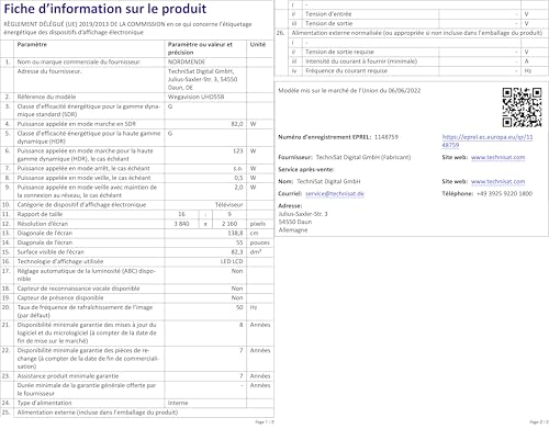 Nordmende Wegavision UHD55B - UHD-Smart-TV mit Triple Tuner (139,7 cm, 55 Zoll, drehbarer Mittelfuß, WLAN, Apps, HD+, PVR Aufnahmefunktion, 3X HDMI, 2X USB, HDR10, 2X 10 W) Modell 2021 Nordmende Wegavision UHD55B - UHD-Smart-TV mit Triple Tuner (139,7 cm, 55 Zoll, drehbarer Mittelfuß, WLAN, Apps, HD+, PVR Aufnahmefunktion, 3X HDMI, 2X USB, HDR10, 2X 10 W) Modell 2021