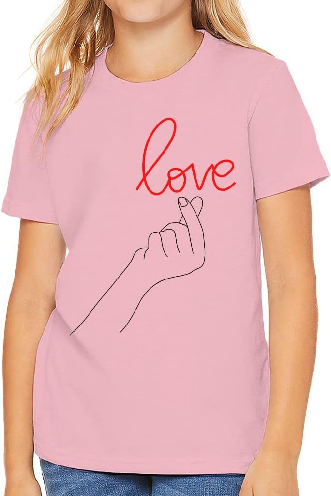 Finger Heart Kids' T-Shirt - Love T-Shirt - Cute Tee Shirt for Kids