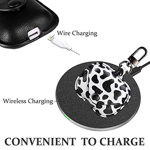 Image of Genuine Leather Case for AirPods Pro 2,Shockproof Protective Cover Compatible with Apple Airpods Pro 2nd Generation Charging Case (2022),Soft Headphone Cases for Women Men with Keychain
