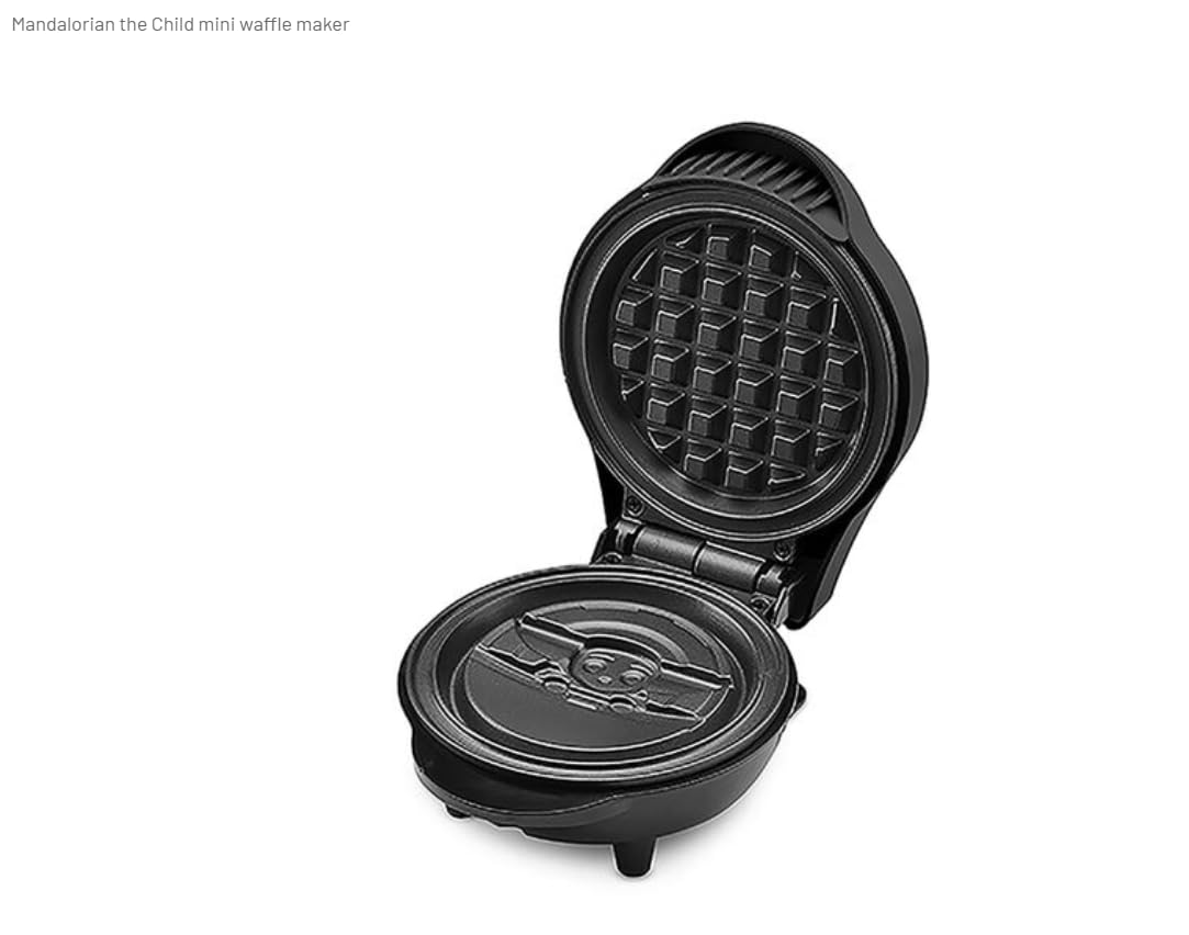 Mini Gofrera Grogu The Mandalorian 17 cm, Plancha Eléctrica Star Wars con Placas Antiadherentes, Termostato Automático, Indicador LED, Producto Oficial – Select Brands