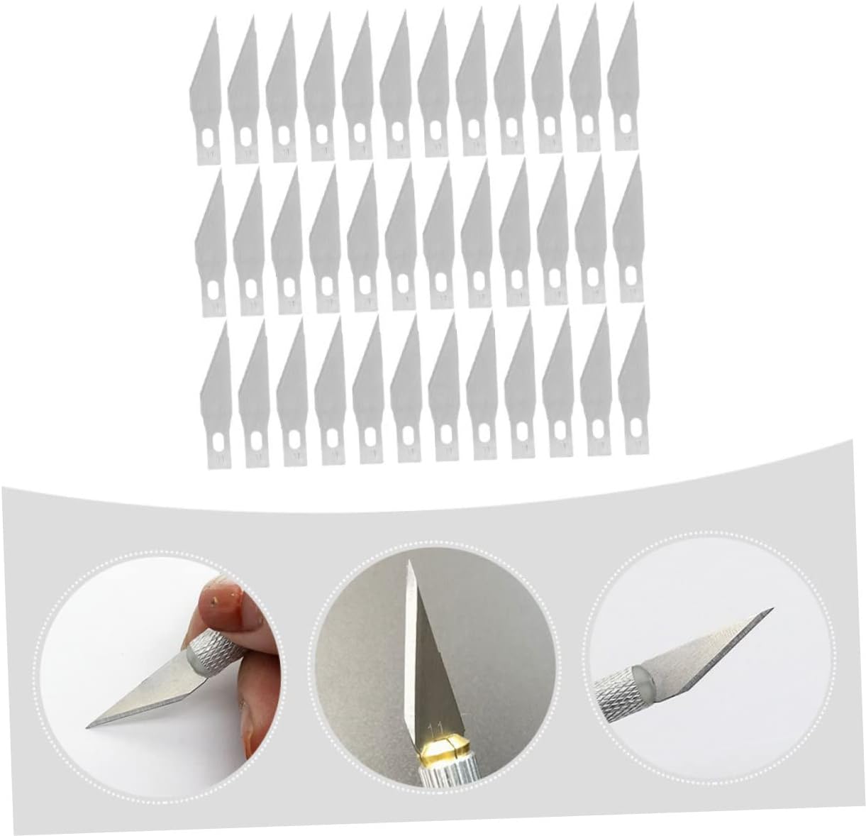 SHINEOFI 1 box Replacement Craft Cutting Tool Blades Steel DIY Blades for Paper Trimming Practical Hobby Knife Accessories for Home School Crafting