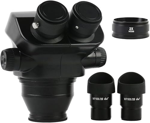 Kit de accesorios para microscopio Cámara de preparación de diapositivas 3.5X 7X 50X 100X Binocular Microscopio Estéreo Cabeza Amplia Vista