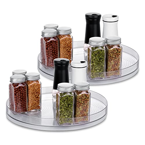 Cocina, Kitchen Lazy Susan Organizador de tocadiscos – para cocina, despensa, armario, mesa de comedor, refrigerador, encimera, diseño giratorio transparente, 11.5 pulgadas,...