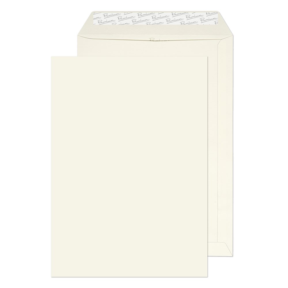 Blake Premium Business C4 324 x 229 mm 120 g/m² Enveloppes Pochettes Bande Adhésive (39891) Haute Blanc Vergé - Boîte de 250