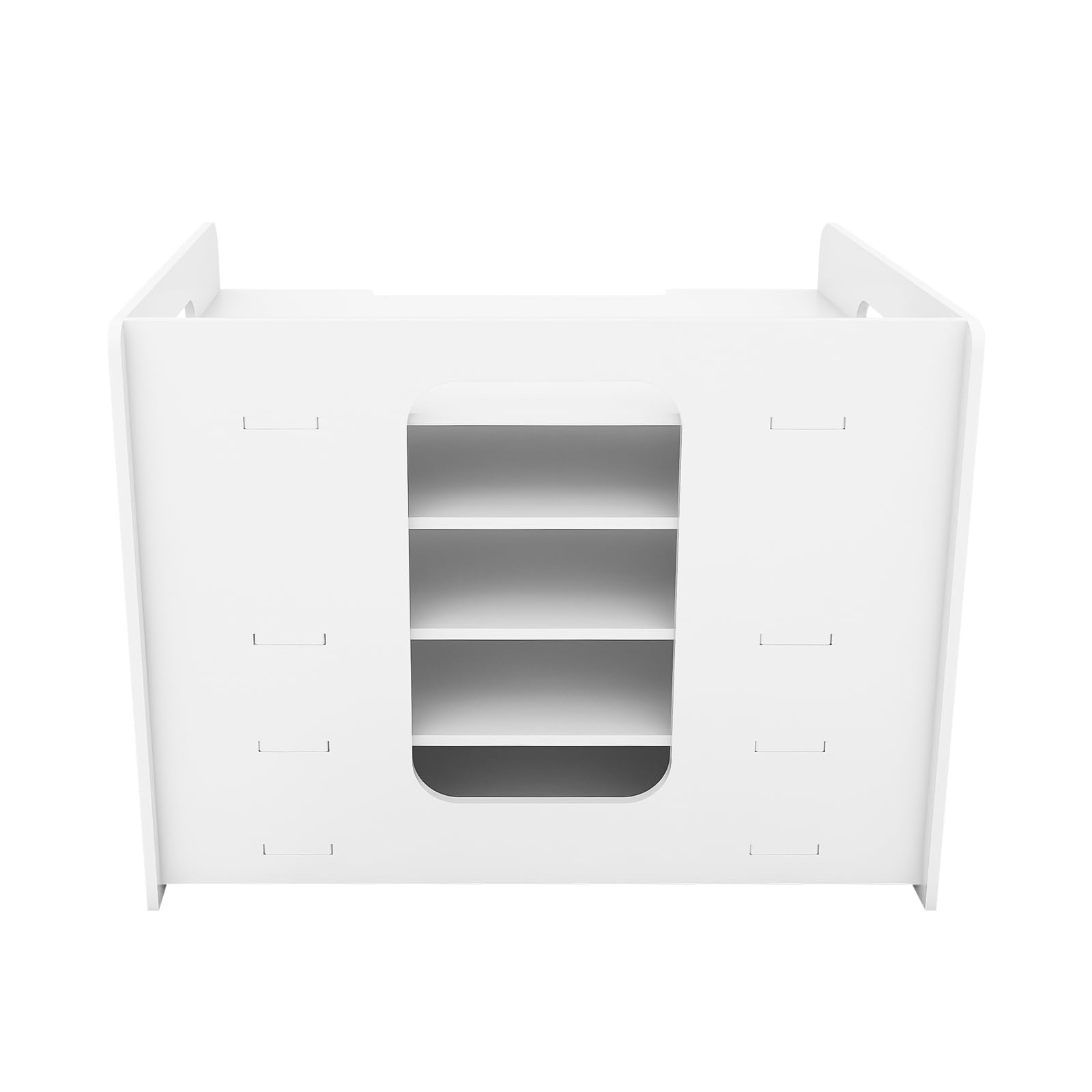 Kosz na listy, regulowana taca na listy, organizer na dokumenty A4, do szkoły i domu, artykuły biurowe, 33,5 x 25,5 x 28 cm - 5 warstw - biały (2 szt.)