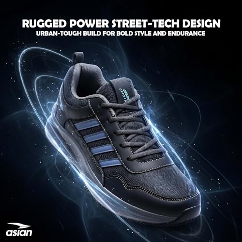 Image of ASIAN Men BOSS-02 Running and Casual Wear Running Shoes with Laces, Lightweight and Comfortable Shoes for Men & Boys, Ideal for Sports, Gym, Walking, and Daily Use