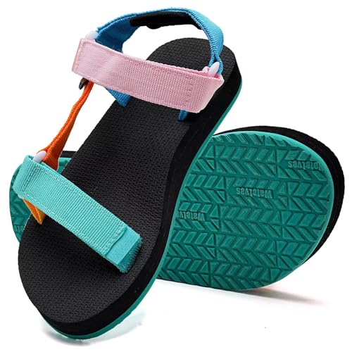 Image of WateLves Kids Sandals Boys Girls Lightweight Non-slip Athletic Sandals with Adjustable Webbing for Hiking Walking Beach Water Sports