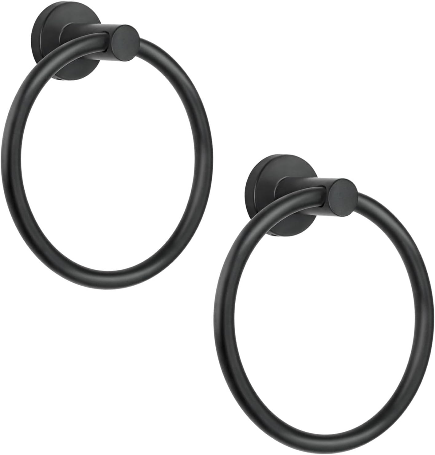 Black Towel Ring，Hand Towel Holder for Bathroom Wall