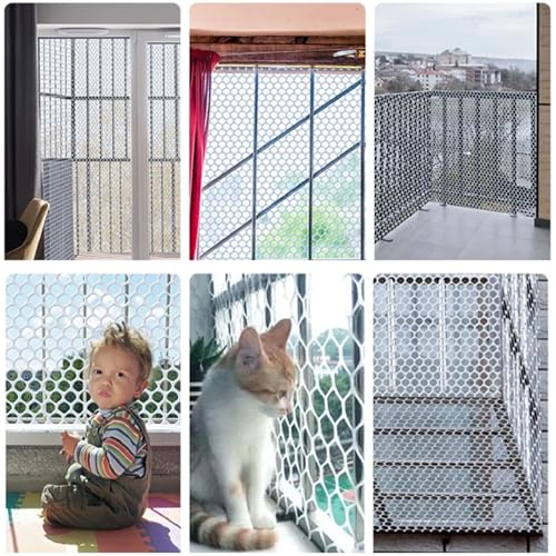 Rete per recinzione da giardino fai da te, per balcone e casa, sicura per animali domestici, per finestre e scale