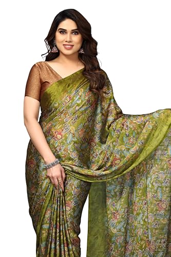 Image of MIRCHI FASHION Saree for Woman Chiffon Floral Printed | Breathable Lightweight Summer Sari for Office and Home Use with Blouse Piece (Available in 20 Colors)