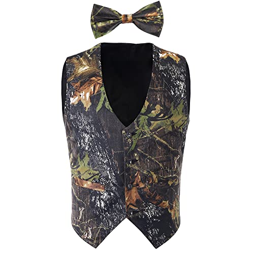 Allingentle Camouflage Men's Suit Vests Wedding Hunting Men's Outerwear vests for men