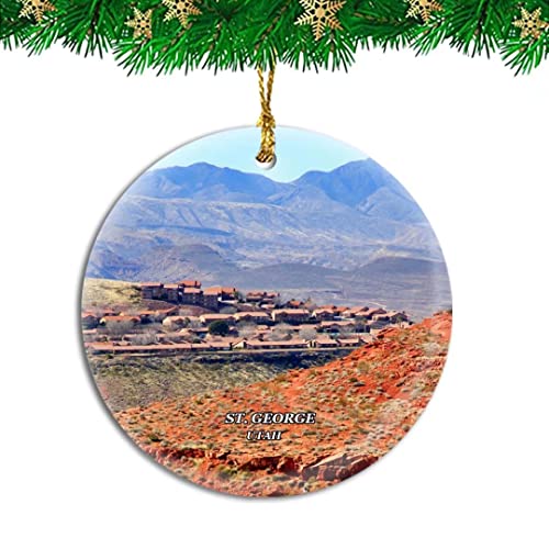 Weekino St. George Utah USA Christmas Ornament Travel Souvenir Personalized Christmas Tree Pendant Hanging Decoration
