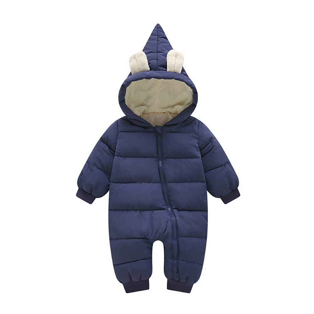 Evey & Jaxten Unisex Baby Winter Bunny Warm Down Puffer Romper Jumpsuit Snowsuit Pram Bunting