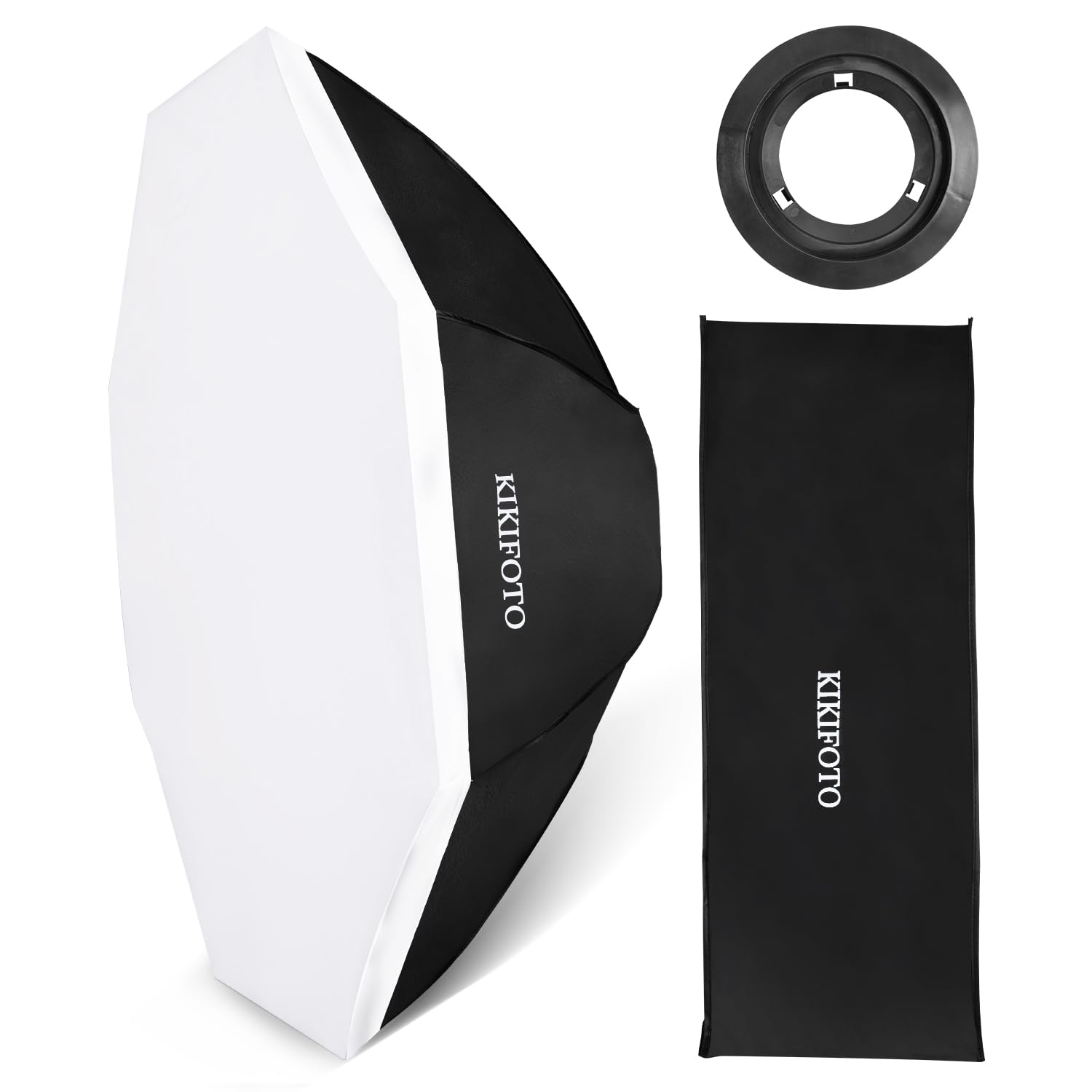 Softbox Octogonal 95 cm/37", Difusor Doble, Extracción Instalación Rápida, Compatible con Flash Montura Bowens, Iluminación Continua, Adecuado para Retratos, Productos, Filmación Videos