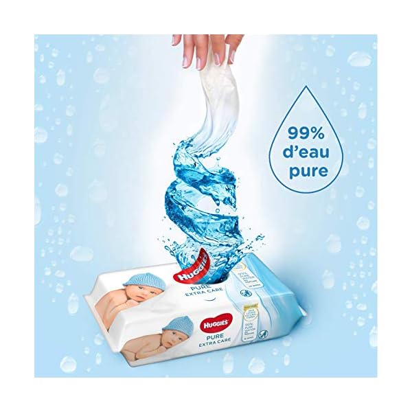 Huggies Pure - Extra Care - Babytücher 1 Box with 4 pacs (3 x 56 wipes per pack) – Bild 6
