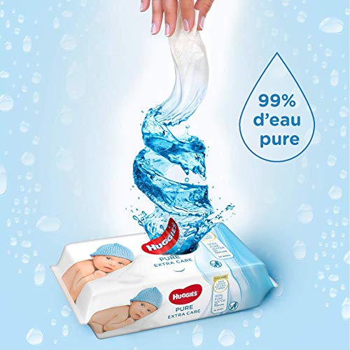 Huggies Pure - Extra Care - babydoekjes 1 doos met 4 stuks (3 x 56 doekjes per verpakking) - Afbeelding 6