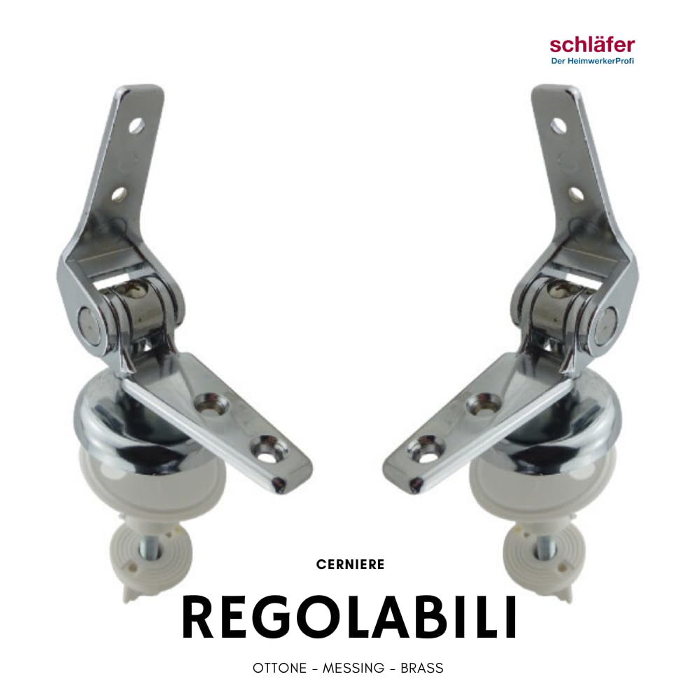 Schläfer 4638105 | Tavoletta Wc Copriwater Universale Beige, Sedile Wc in Legno, Tavoletta Water "Weser" Forma Ovale, Cerniere Regolabili in Metallo