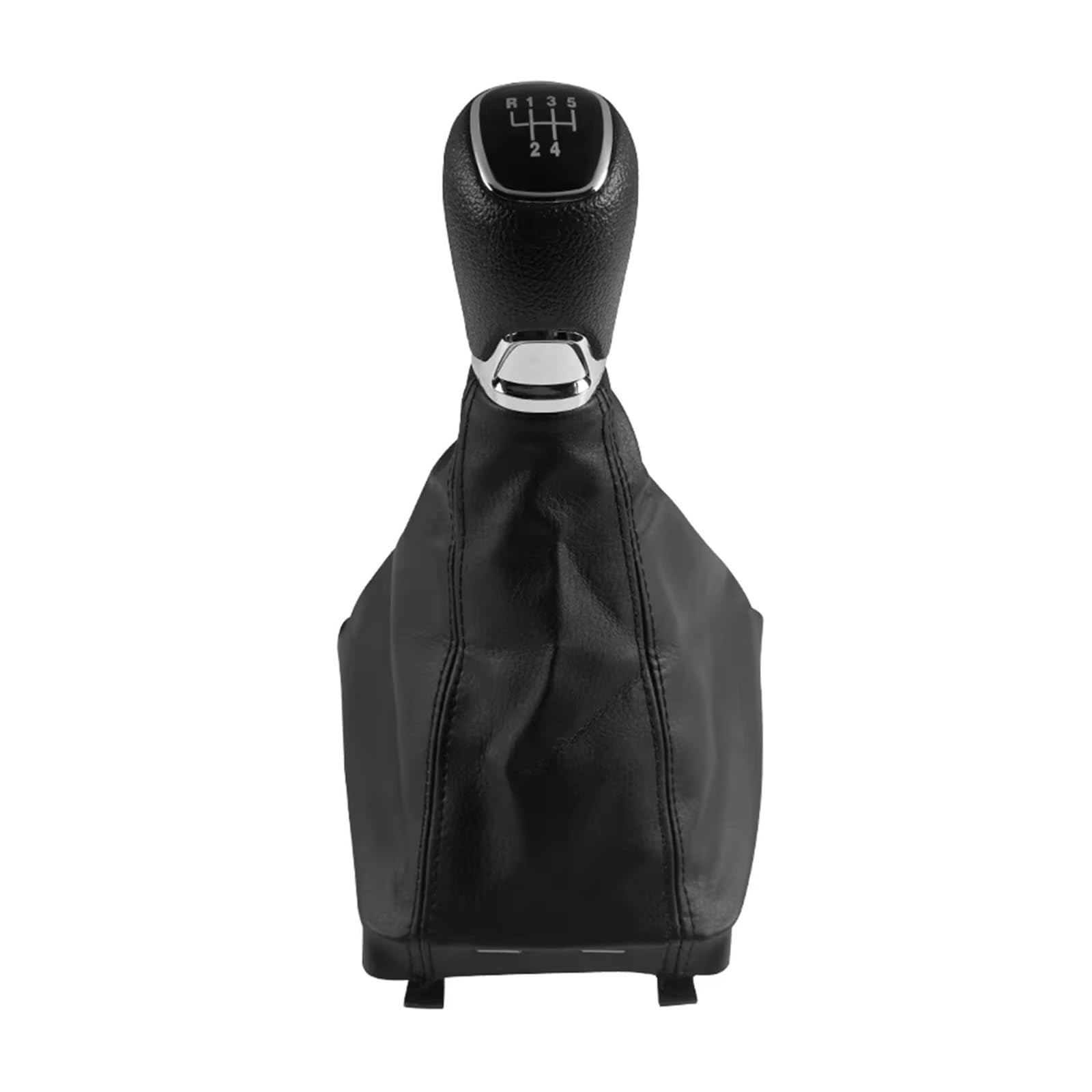 Ouvecr 5 Speed Car Shift Gear Knob Handle For Skoda For Octavia A7 Mk3 2014 2015 2016 2017 Leather Car 5/6 Speed Shift Gear Knob Lever Shifter Gaitor Boot Cover Gear Shift Cover(5 Speed)