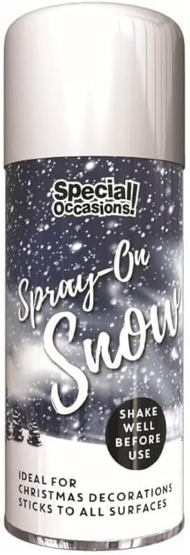 – Artificial Snow Spray, Quick Drying, Easy to Clean, Lightweight for DIY Crafts & Holiday Decorating, Indoor/Outdoor Use for Home, School, Office, Christmas & Winter Decor, (1 Pcs)