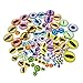 Julie Wang - Cabochon rotondi in vetro con occhio di drago, di dimensioni assortite, per creare bambole e gioielli, 6 mm, 10 mm, 15 mm, 20 mm, 30 mm, confezione da 100 pezzi