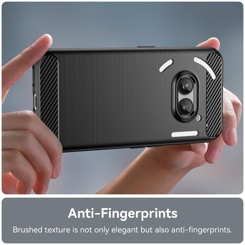 Image of Hybrid Carbon Fiber Back Case for Nothing Phone 2A (Black)