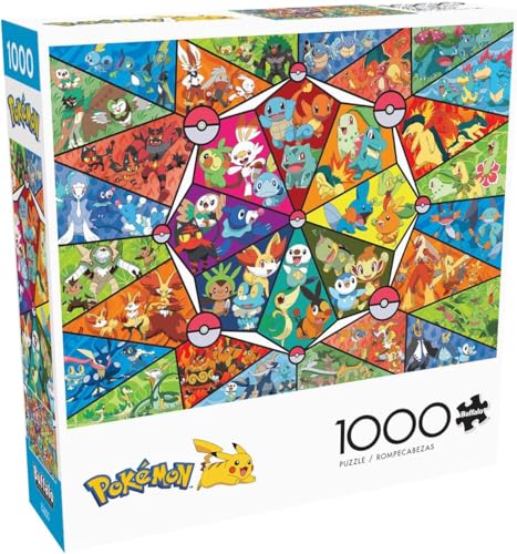 Buffalo Games - Pokémon Stained Glass - 1000 Piece Jigsaw Puzzle for Adults