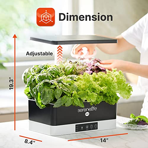 SereneLife 8 Pods Hydroponic Herb Garden, White - Image 4
