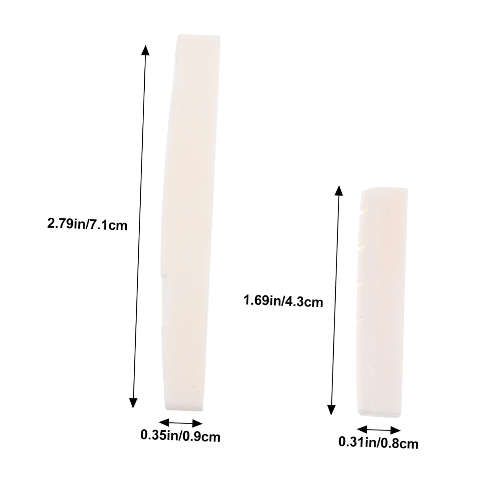 Holibanna 2 Sets Folk Guitar Bridge Saddle and Nut Lightweight Replacement Parts for Acoustic Guitar Enhance Sound Quality and Clarity Practical Accessories for Musicians Included