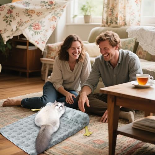 Lit rafraîchissant pour chien auto-refroidissant et housse lavable pour chat