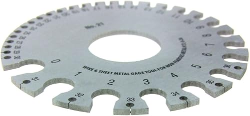 Miniatura 2 de HFS (R) Herramienta estándar de calibre de chapa para calibrar chapa metálica sin recubrimiento, planchas de hierro y acero #21 0-36 (0.3125-0.007