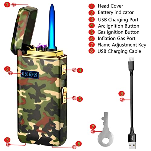 Encendedor eléctrico recargable 2 en 1 camuflaje miniatura 2
